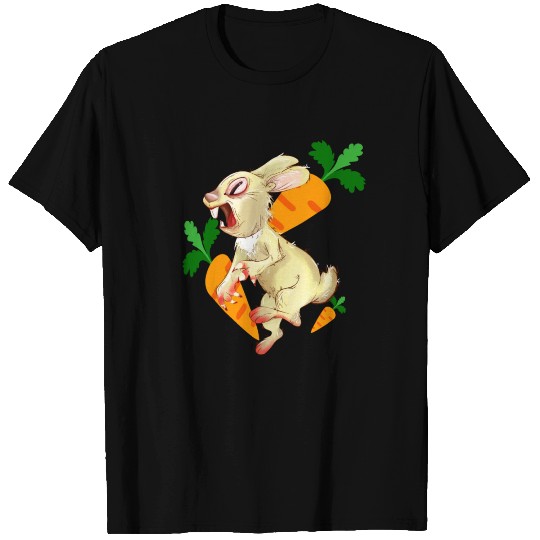 Crazy rabbit running for carrot T Shirts