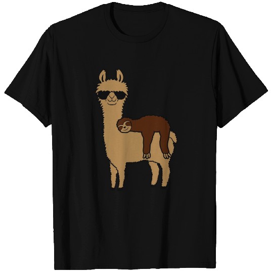 sloth llama friends sleep T Shirts