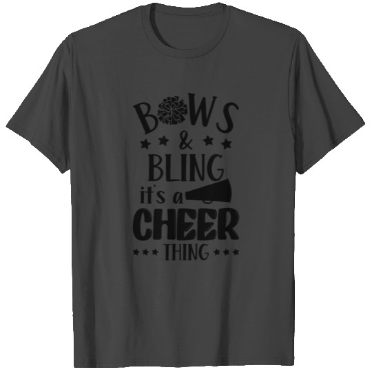 Bows Bling It's A Cheer Thing Cheerleading Cheerle T Shirts