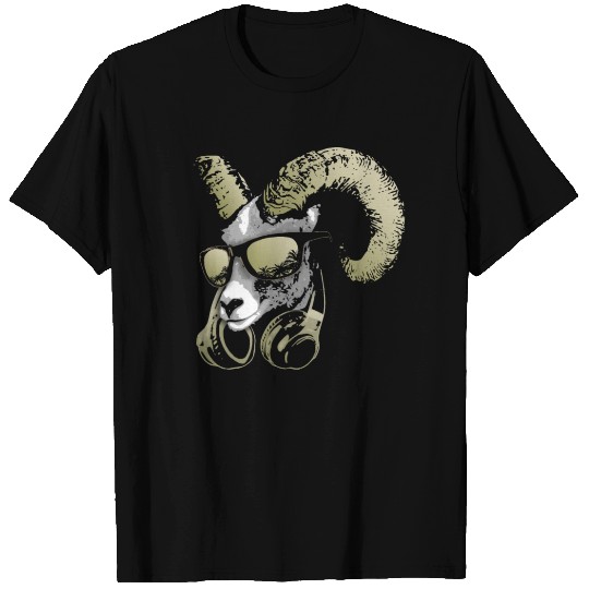 DJ Goat Bling Cool and Funny Music Animal with T Shirts