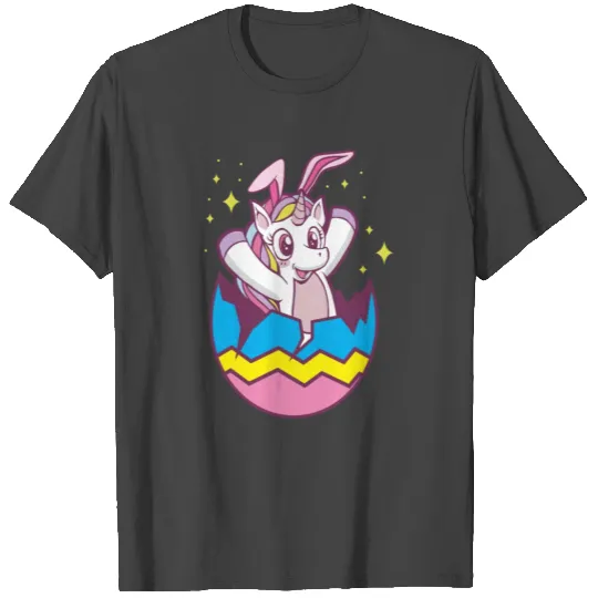 Cute Baby Unicorn Bunny Girls Women Funny Easter T Shirts