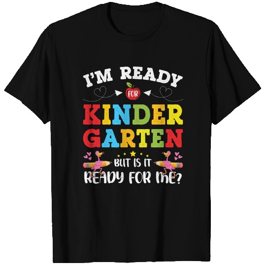 I'm ready for Kindergarten Funny Flamingo School T Shirts