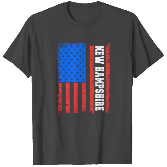 New Hampshire USA Flag Gift T Shirts