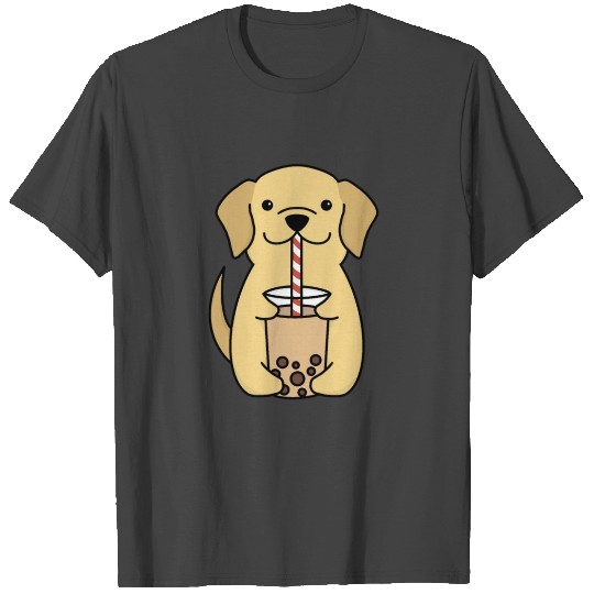 Labrador Boba Bubble Milk Tea T Shirts