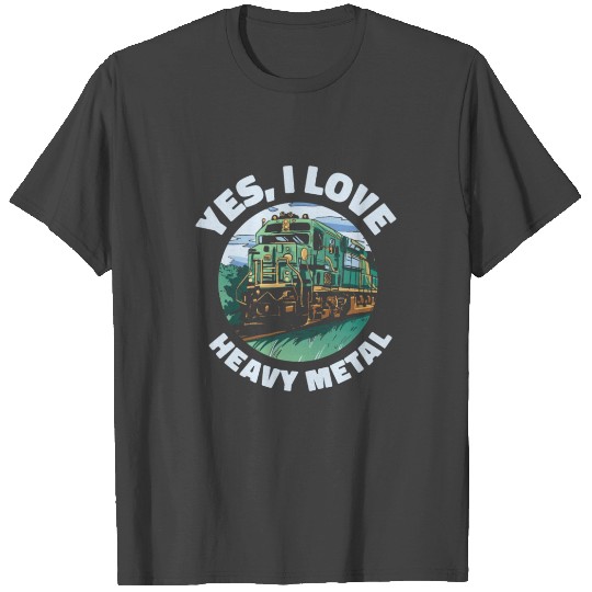 Train Transportation Locomotive Heavy Metal T Shirts