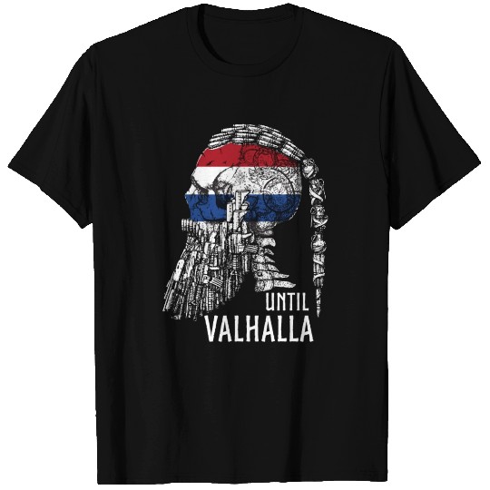 Netherlands Flag , Till Valhalla, Viking T Shirts