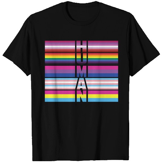 LBGT Flag Gay Pride Human T Shirts
