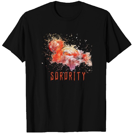 sorority swan orange design T Shirts