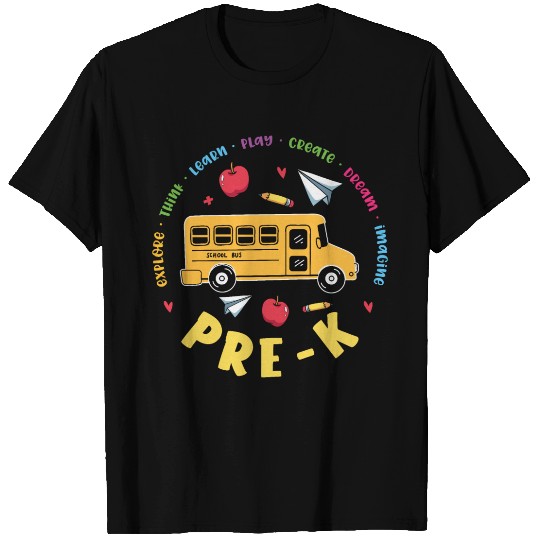 Pre-K School Bus T Shirts