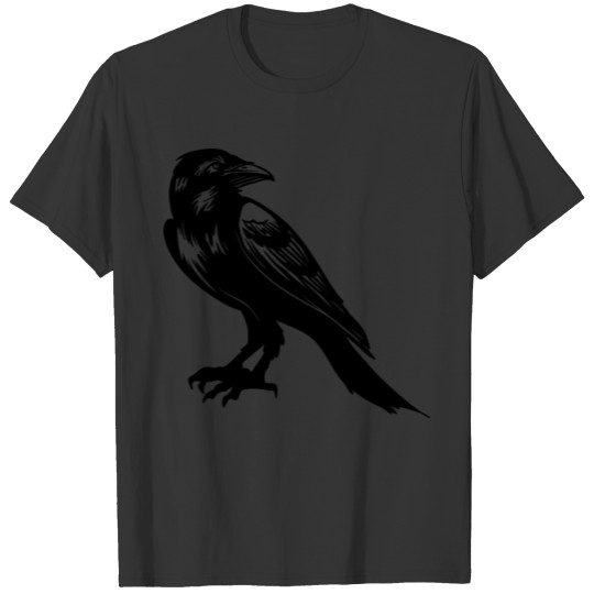 Black Crow Scary Halloween Night Holiday Scare T Shirts