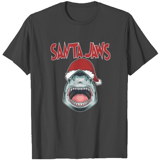 Chistmas Season Santa Jaws Sharks T Shirts