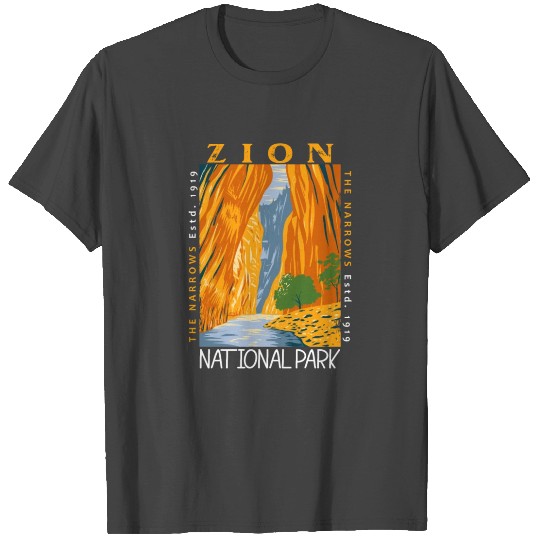 Zion National Park Utah The Narrows Distressed T Shirts