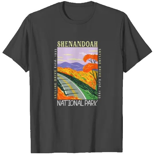 Shenandoah National Park Skyline Drive Distressed T Shirts