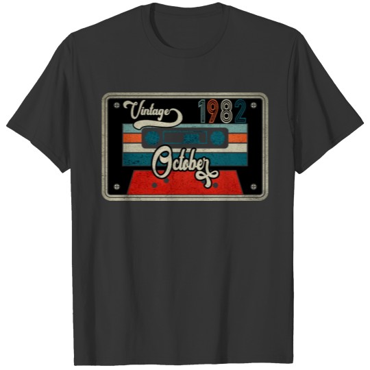 Vintage October1982 40th Birthday Gift Retro T Shirts