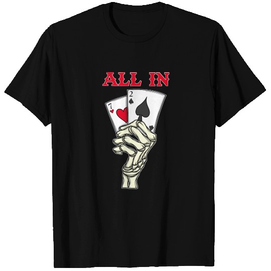 Poker Player Poker Cards 7 2 Skeleton Hand Poker T Shirts