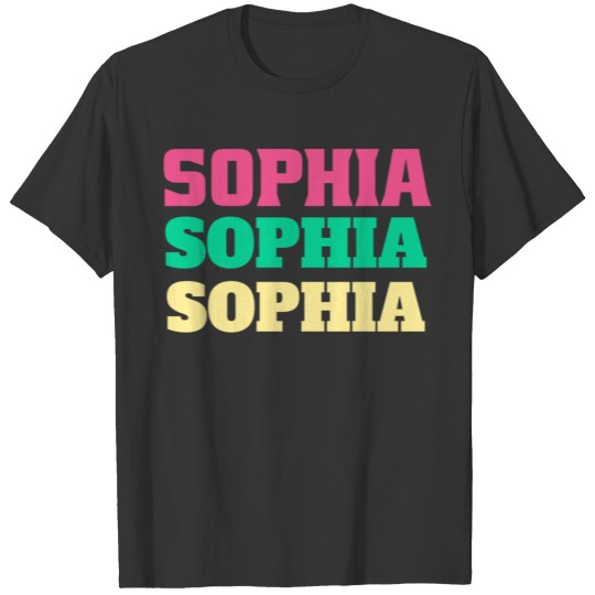 Sophia birthday gifts Sofia last name first name m T Shirts
