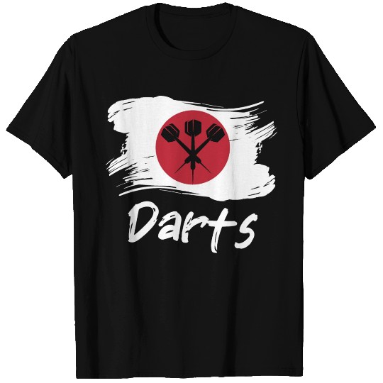 Darts Japanese Flag Dart Throwing Japan Country T Shirts