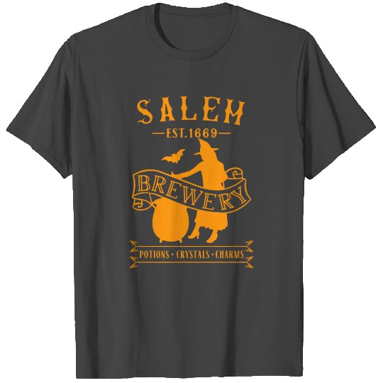 Salem Brewery Potions Crystals Charms Halloween T Shirts