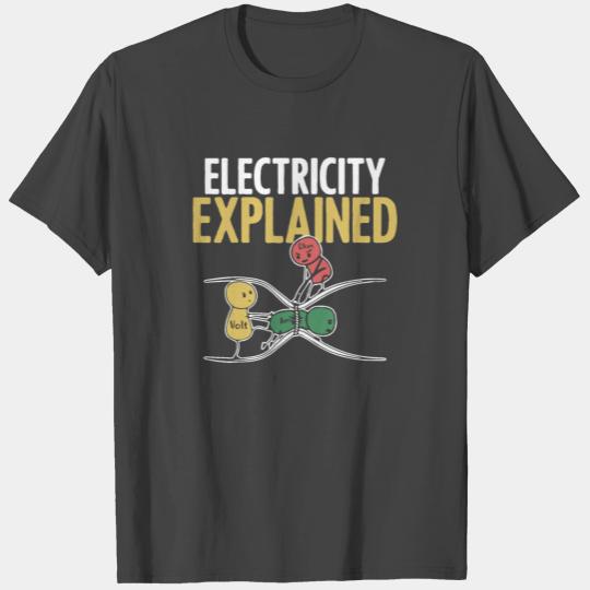 Electricity Explained Lineman for Electrical Engin T Shirts