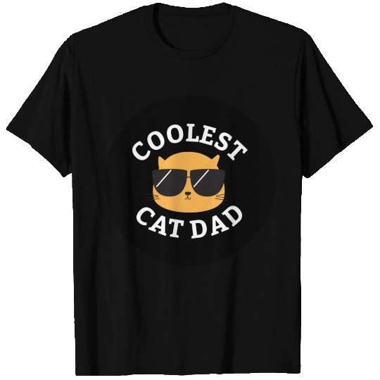Coolest Cat Dad Sticker T Shirts