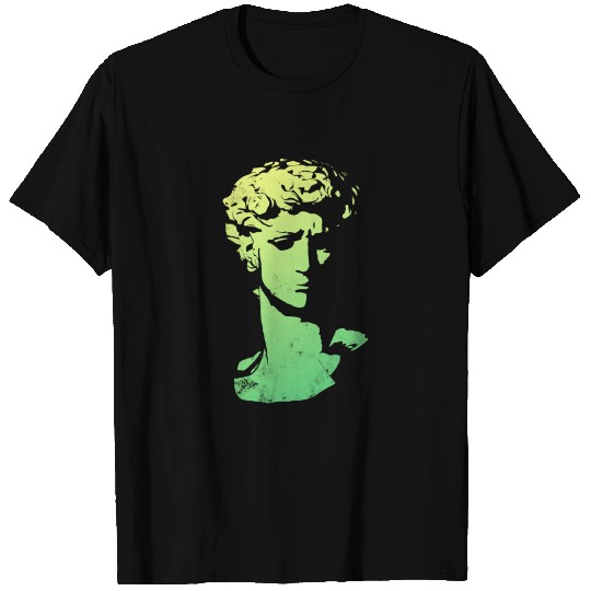 Greek Abstract Face - Green T Shirts