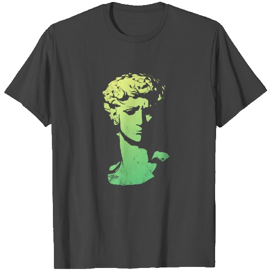 Greek Abstract Face - Green T Shirts