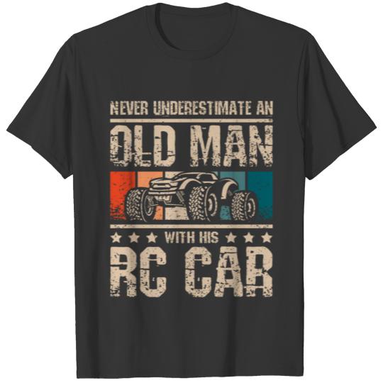 Old man with his rc car T Shirts