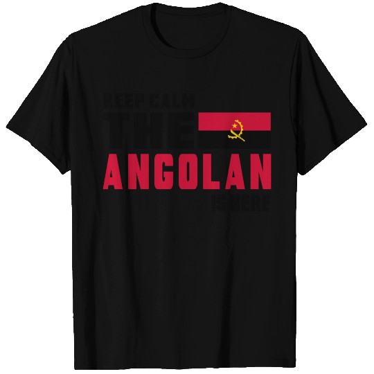 Keep calm Angola flag design T Shirts