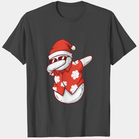 Dabbing Snowman Christmas July Funny Summer Xmas T Shirts