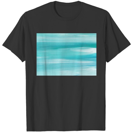 Abstract Minimalist Teal Painting T Shirts