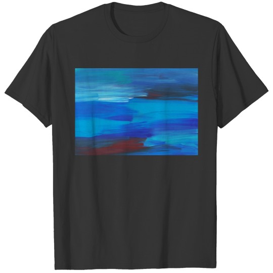 Abstract Minimalist Blue Painting T Shirts