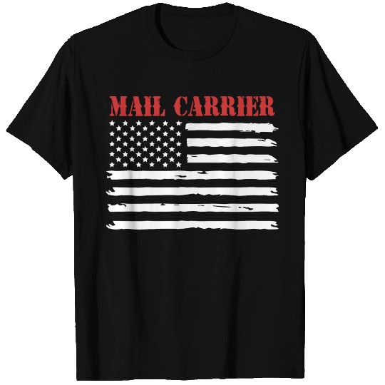 Postman American Flag Mail Carrier T Shirts