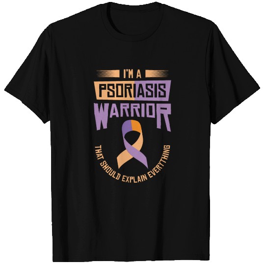 Psoriasis Warrior Lavender Orange Ribbon Awareness T Shirts