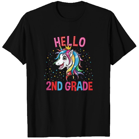 Cute Unicorn Hello 2nd Grade Back To School T Shirts