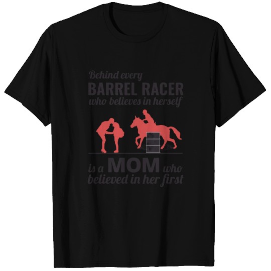 Barrel Racer Racing Horse Riding Mom Mothers day T Shirts