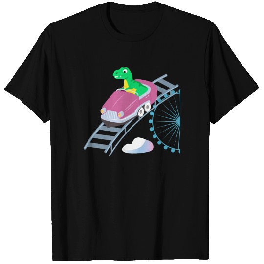 Roller Coaster T Rex Dinosaur T Shirts