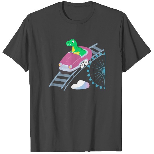 Roller Coaster T Rex Dinosaur T Shirts