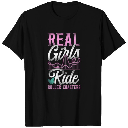 Roller Coaster Girl Vintage Real T Shirts