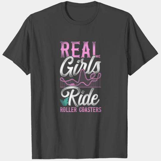 Roller Coaster Girl Vintage Real T Shirts