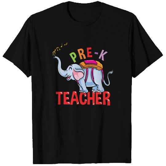 Back To School Elephant Pre-K Teacher T Shirts