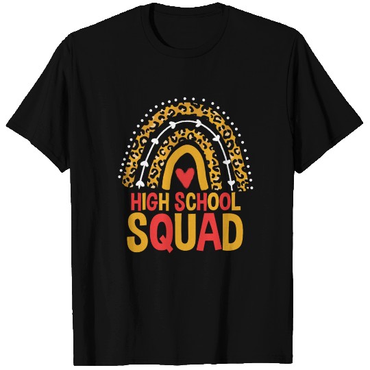 Back To School Leopard High School Squad T Shirts