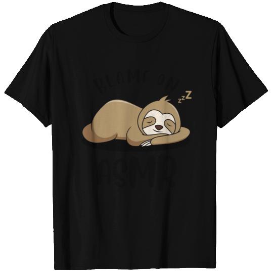 Black Brown Beige Cute ASMR Slogan Sleepy Sloth T Shirts
