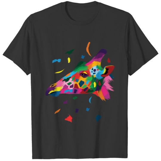 Giraffe Watercolor Design Cute Funny Gift For Gira T Shirts
