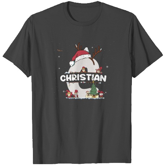 Christian Christmas - Christian Name funny Xmas T Shirts