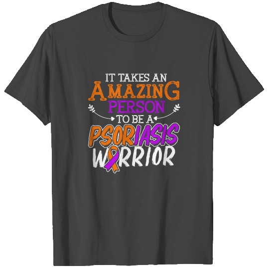 Psoriasis Warrior Amazing Lavender Orange Ribbon T Shirts