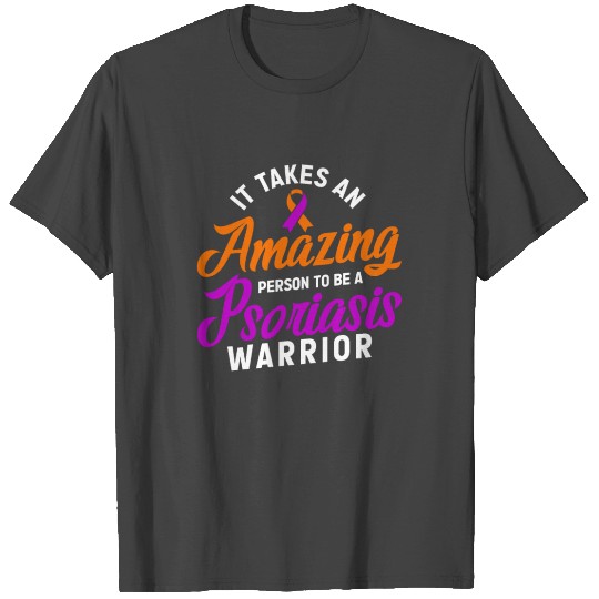 Psoriasis Warrior Amazing Lavender Orange Ribbon T Shirts