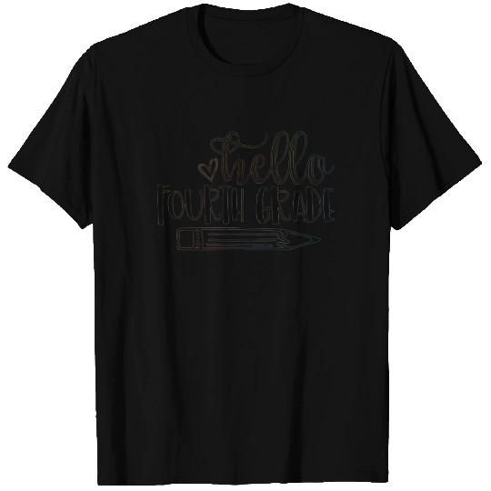 Hello Fourth Grade Student Teacher Back to School T Shirts