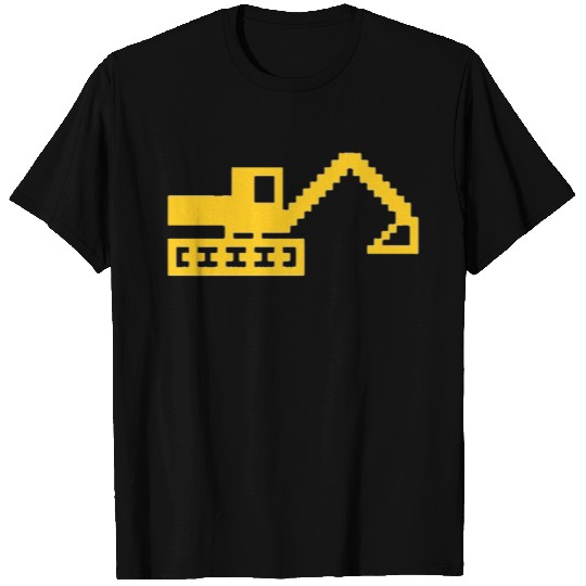 8 BitArt Construction Gold Excavator T Shirts