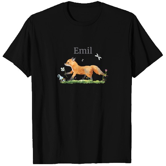 Waldtier Reh Hase Hedgehog Flowers Name Emil T Shirts