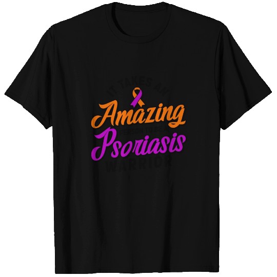 Psoriasis Warrior Amazing Lavender Orange Ribbon T Shirts